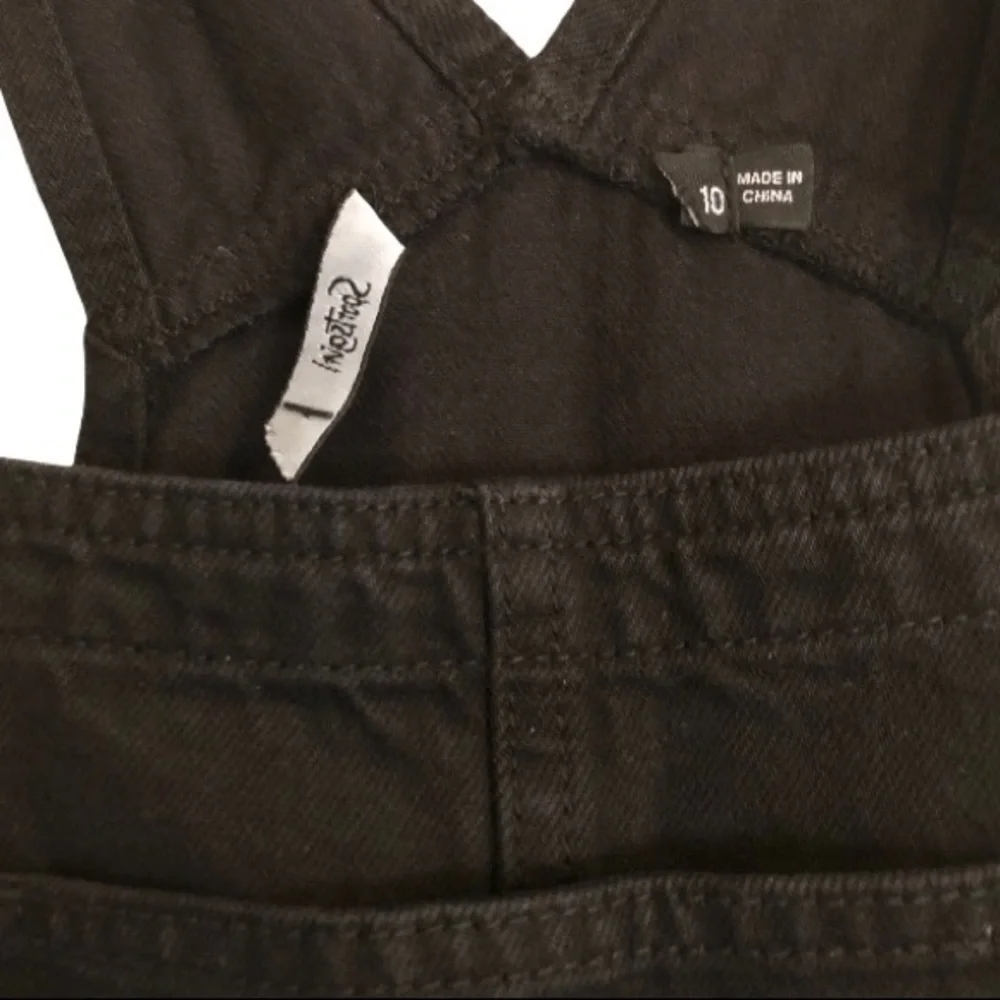 Sportsgirl Black Washed Denim Bib Overalls Sz 10 NWT - Picture 6 of 11